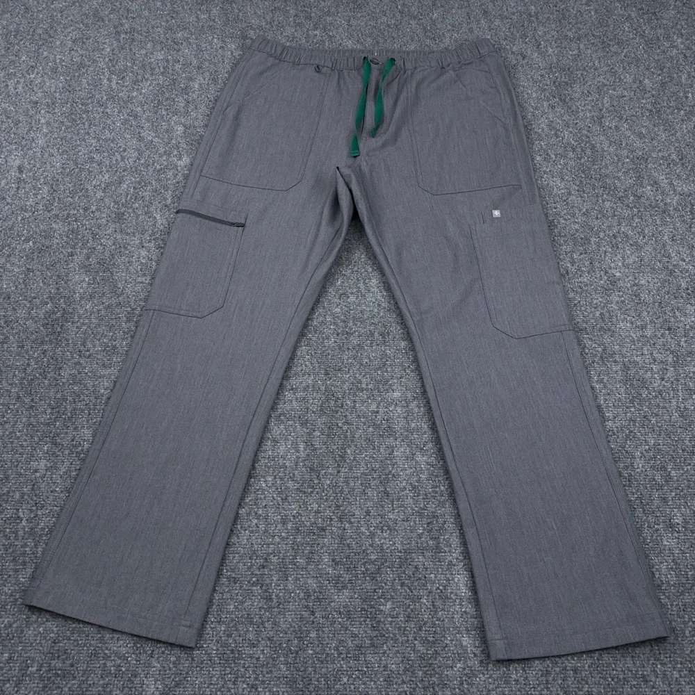 FIGS Cairo Cargo Scrub Pant Men's Large Short Gray Straight Technical Collection